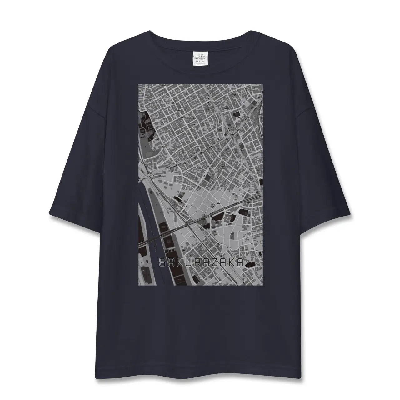 【桜坂(東京都)】地図柄ビッグシルエットTシャツ