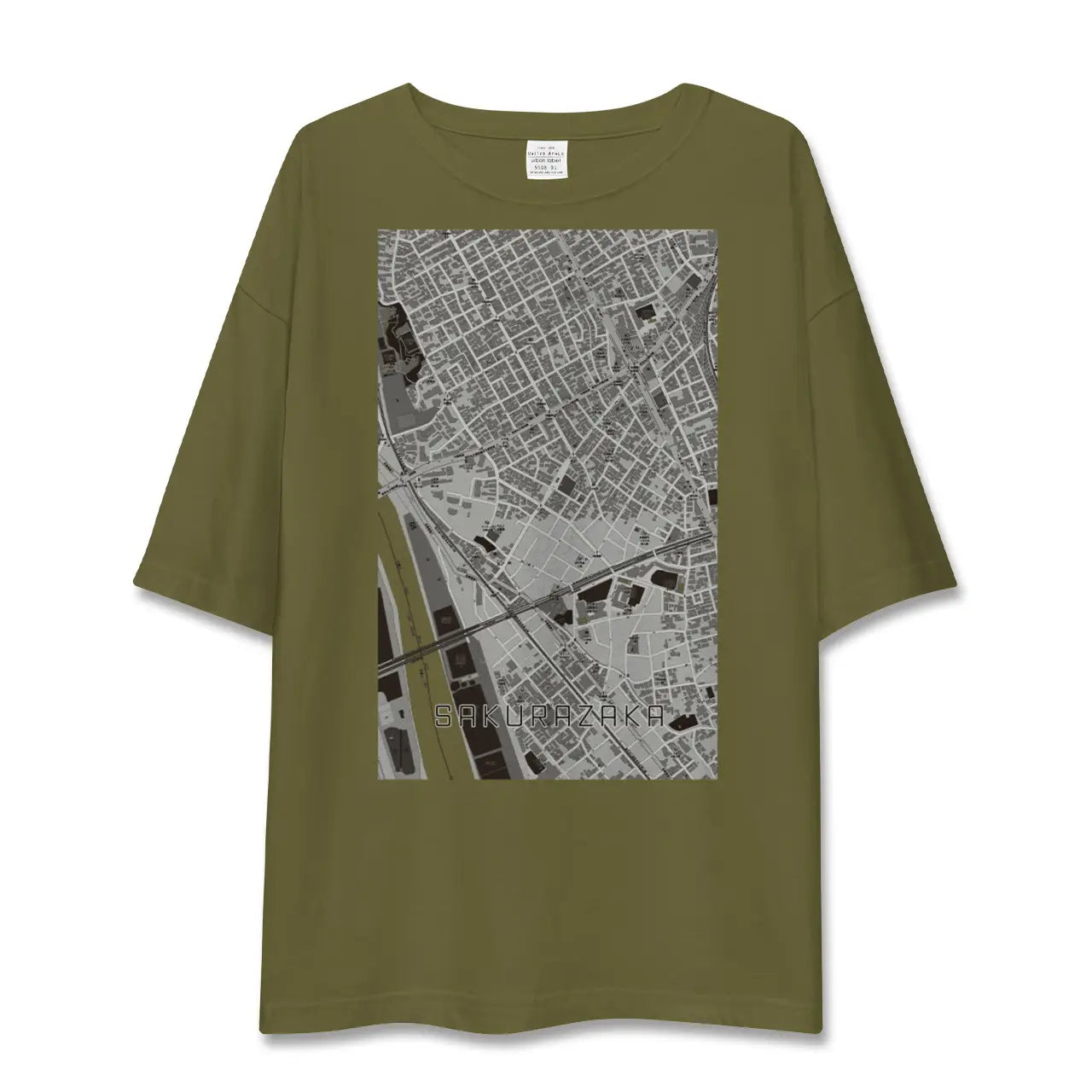 【桜坂(東京都)】地図柄ビッグシルエットTシャツ