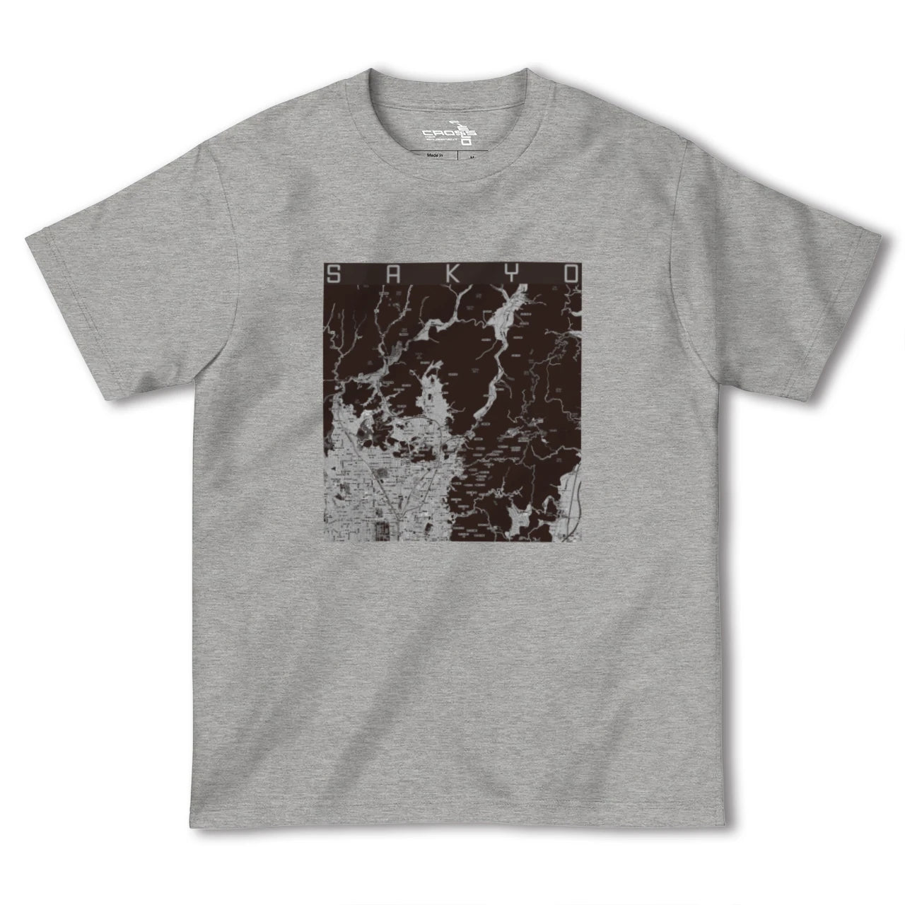 【左京(京都府)】地図柄ヘビーウェイトTシャツ