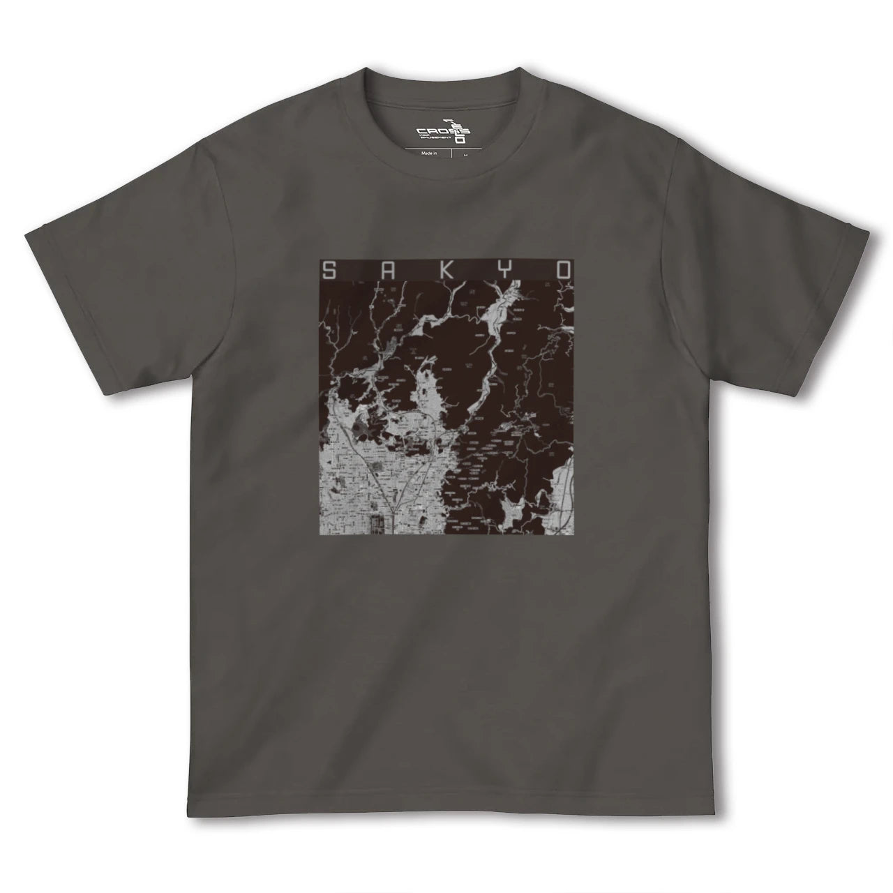 【左京(京都府)】地図柄ヘビーウェイトTシャツ