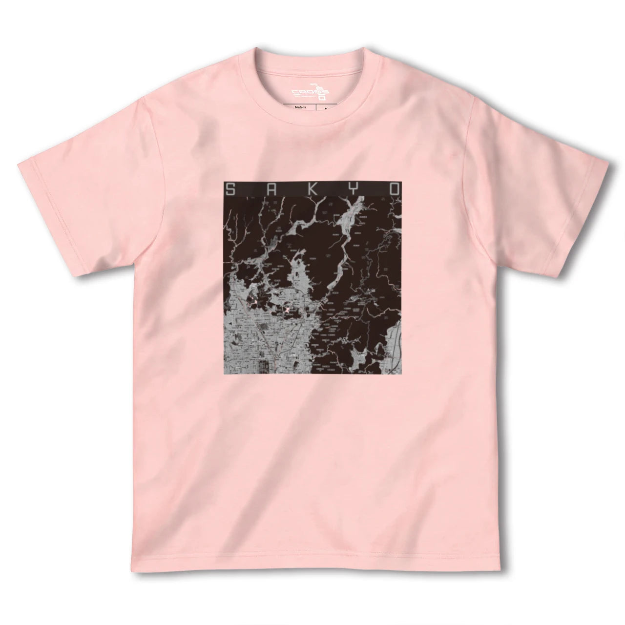 【左京(京都府)】地図柄ヘビーウェイトTシャツ