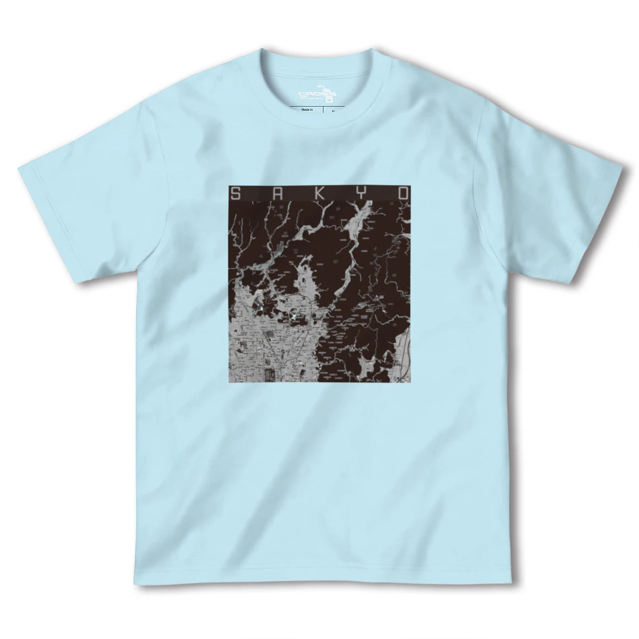 【左京(京都府)】地図柄ヘビーウェイトTシャツ