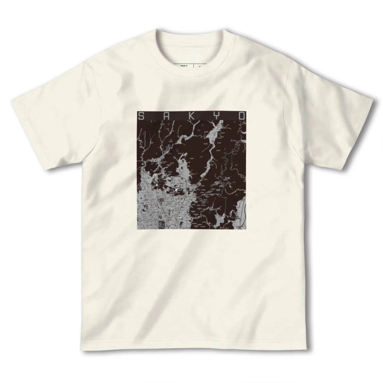 【左京(京都府)】地図柄ヘビーウェイトTシャツ