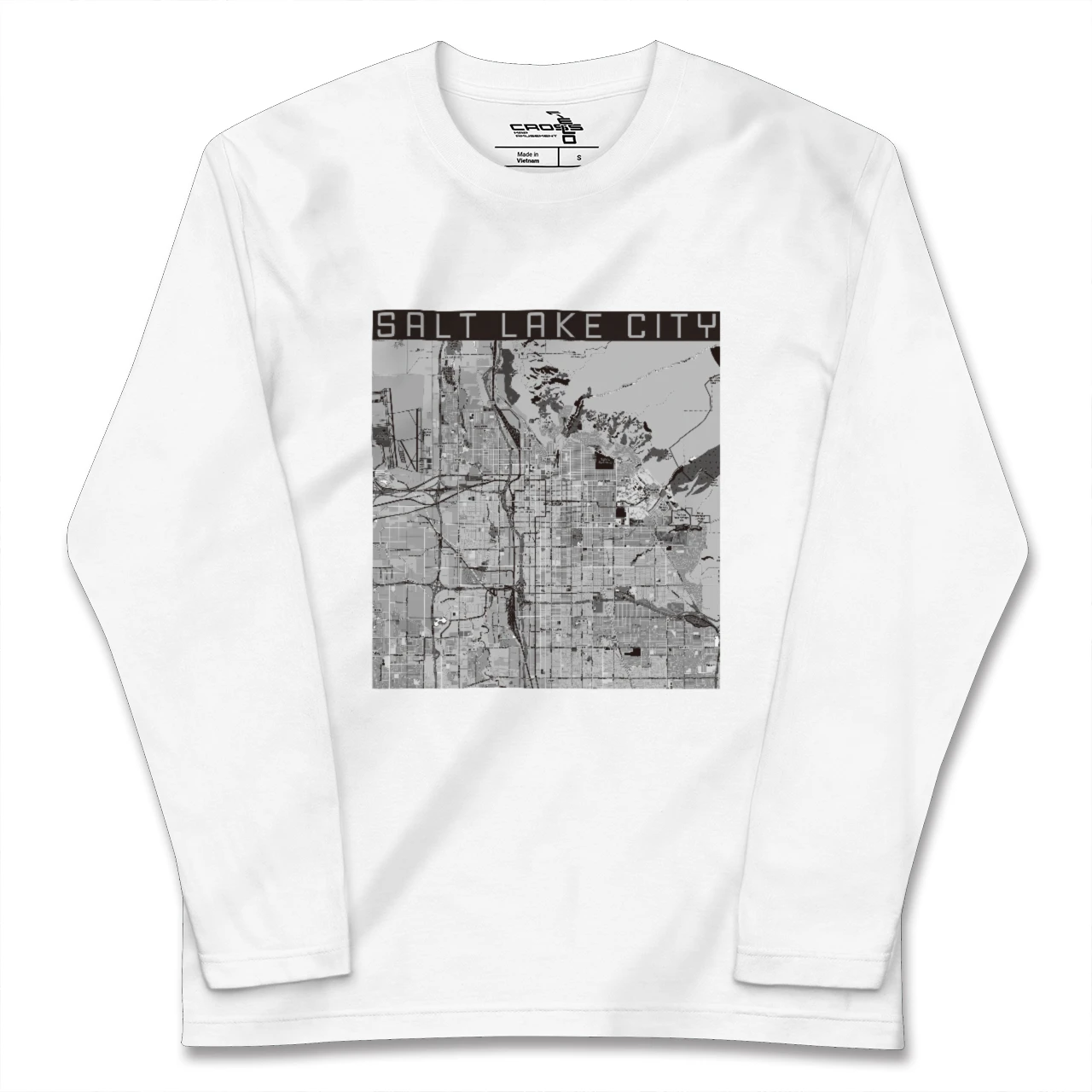 【ソルトレイクシティ(アメリカ)】地図柄ロングスリーブTシャツ
