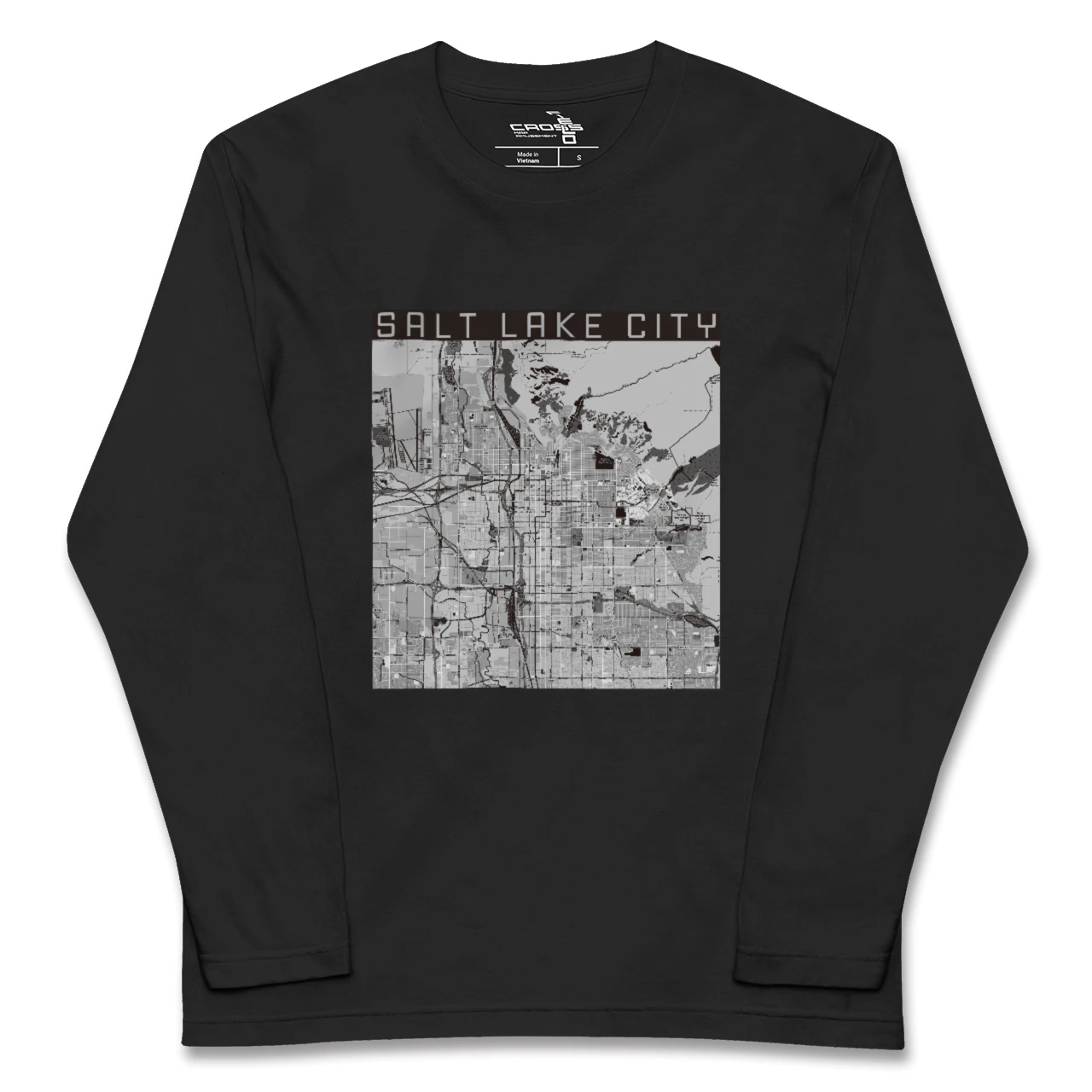 【ソルトレイクシティ(アメリカ)】地図柄ロングスリーブTシャツ
