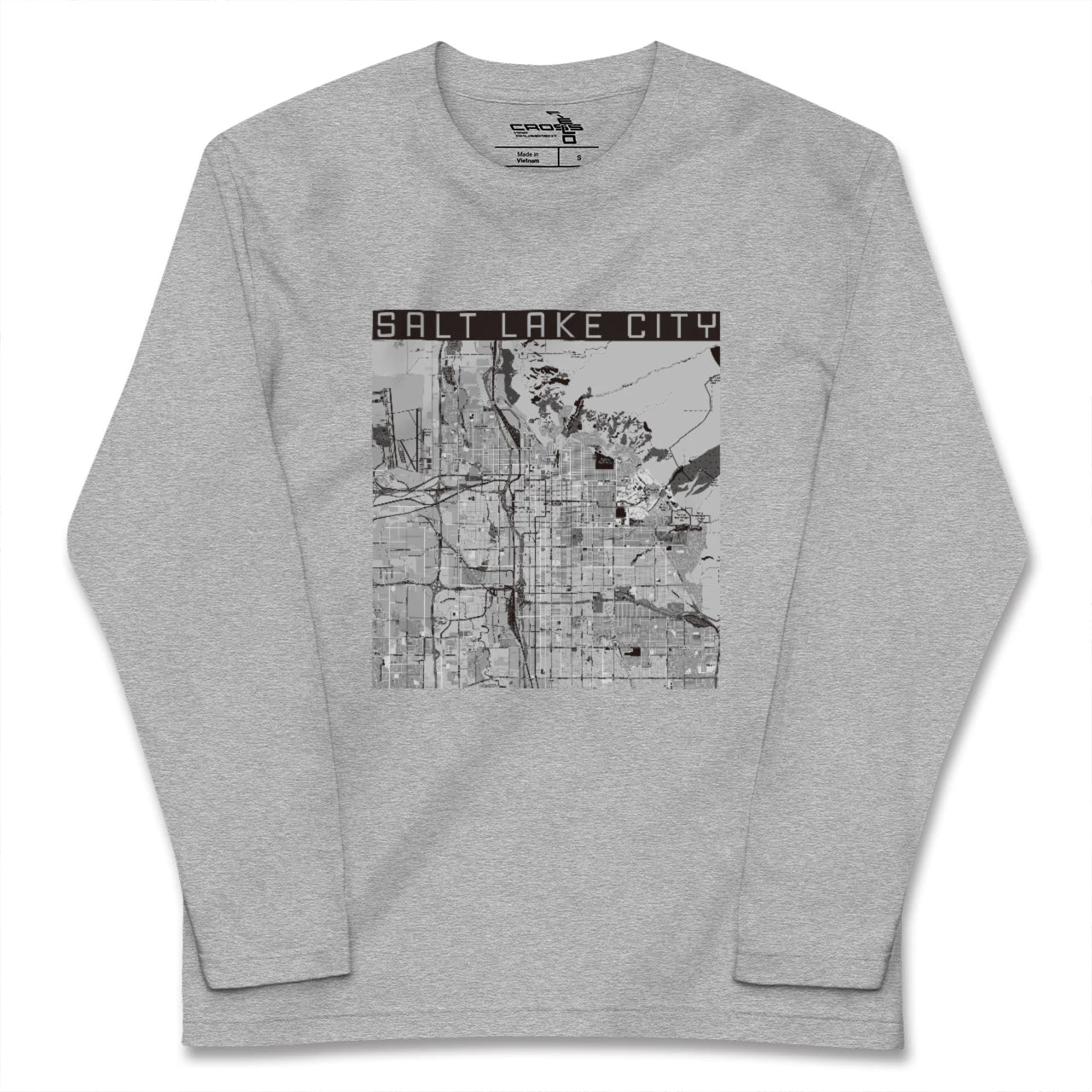 【ソルトレイクシティ(アメリカ)】地図柄ロングスリーブTシャツ