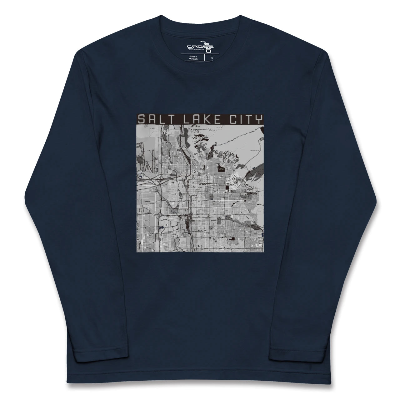 【ソルトレイクシティ(アメリカ)】地図柄ロングスリーブTシャツ