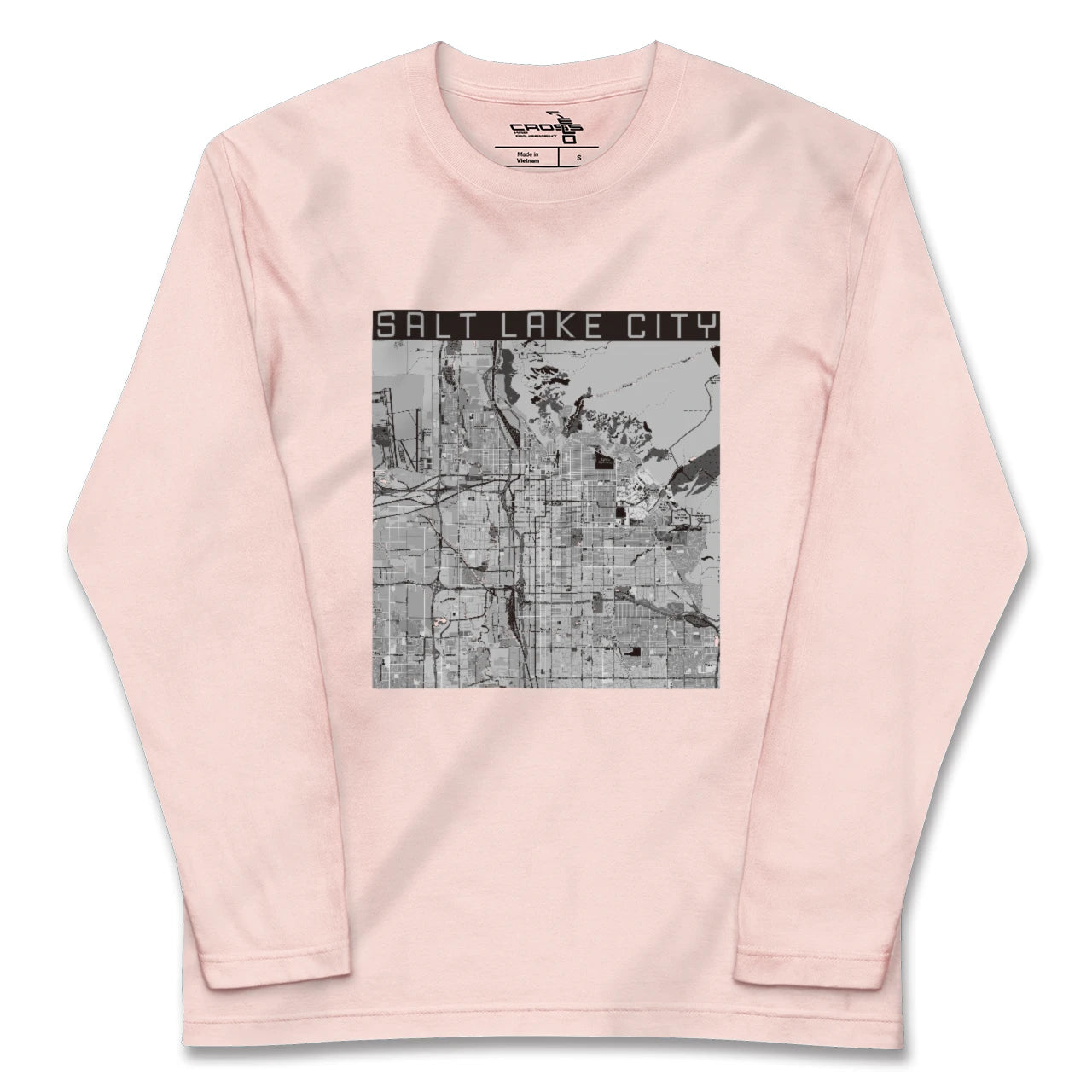 【ソルトレイクシティ(アメリカ)】地図柄ロングスリーブTシャツ