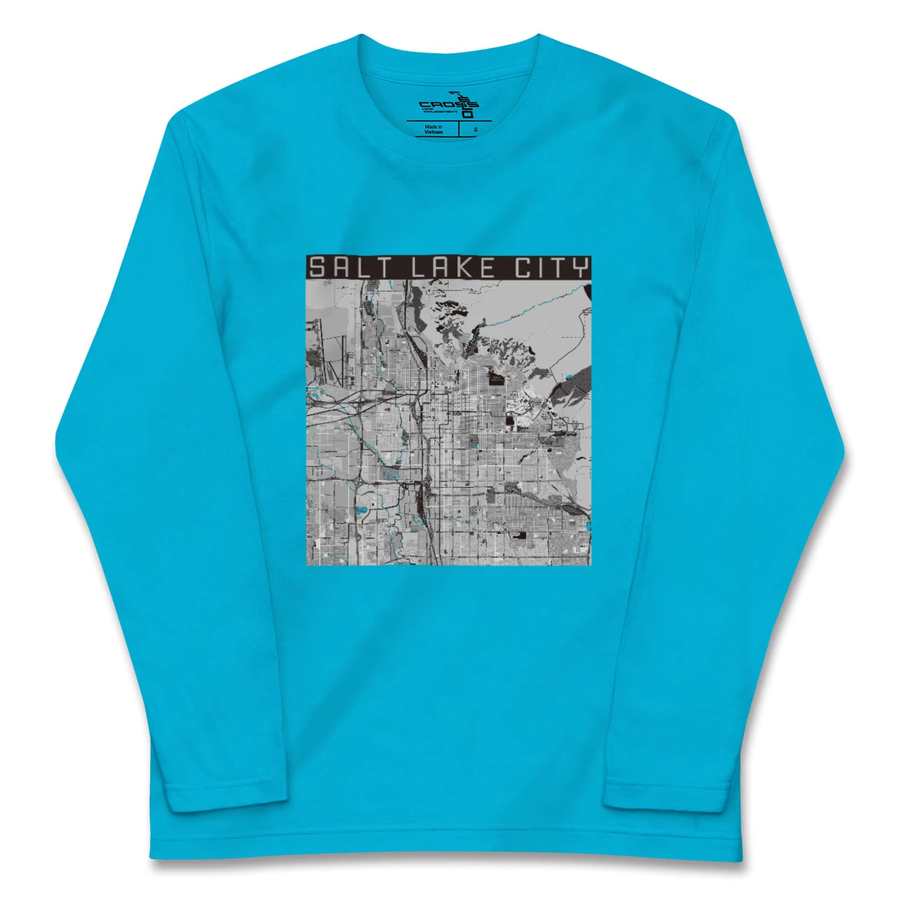 【ソルトレイクシティ(アメリカ)】地図柄ロングスリーブTシャツ