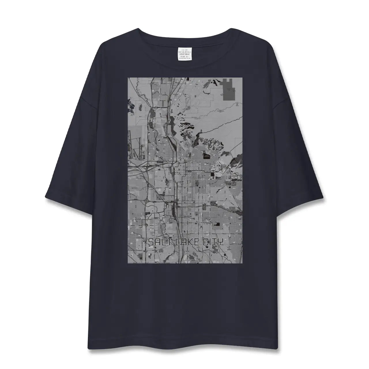 【ソルトレイクシティ(アメリカ)】地図柄ビッグシルエットTシャツ