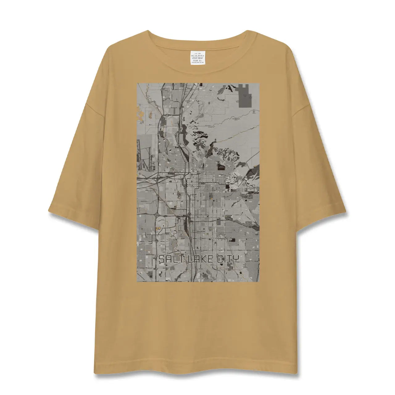 【ソルトレイクシティ(アメリカ)】地図柄ビッグシルエットTシャツ