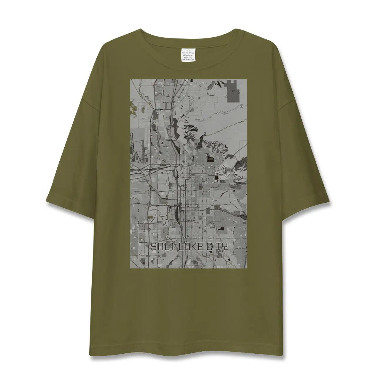 【ソルトレイクシティ(アメリカ)】地図柄ビッグシルエットTシャツ