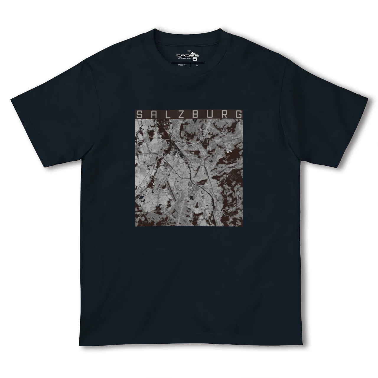 【ザルツブルク(オーストリア)】地図柄ヘビーウェイトTシャツ