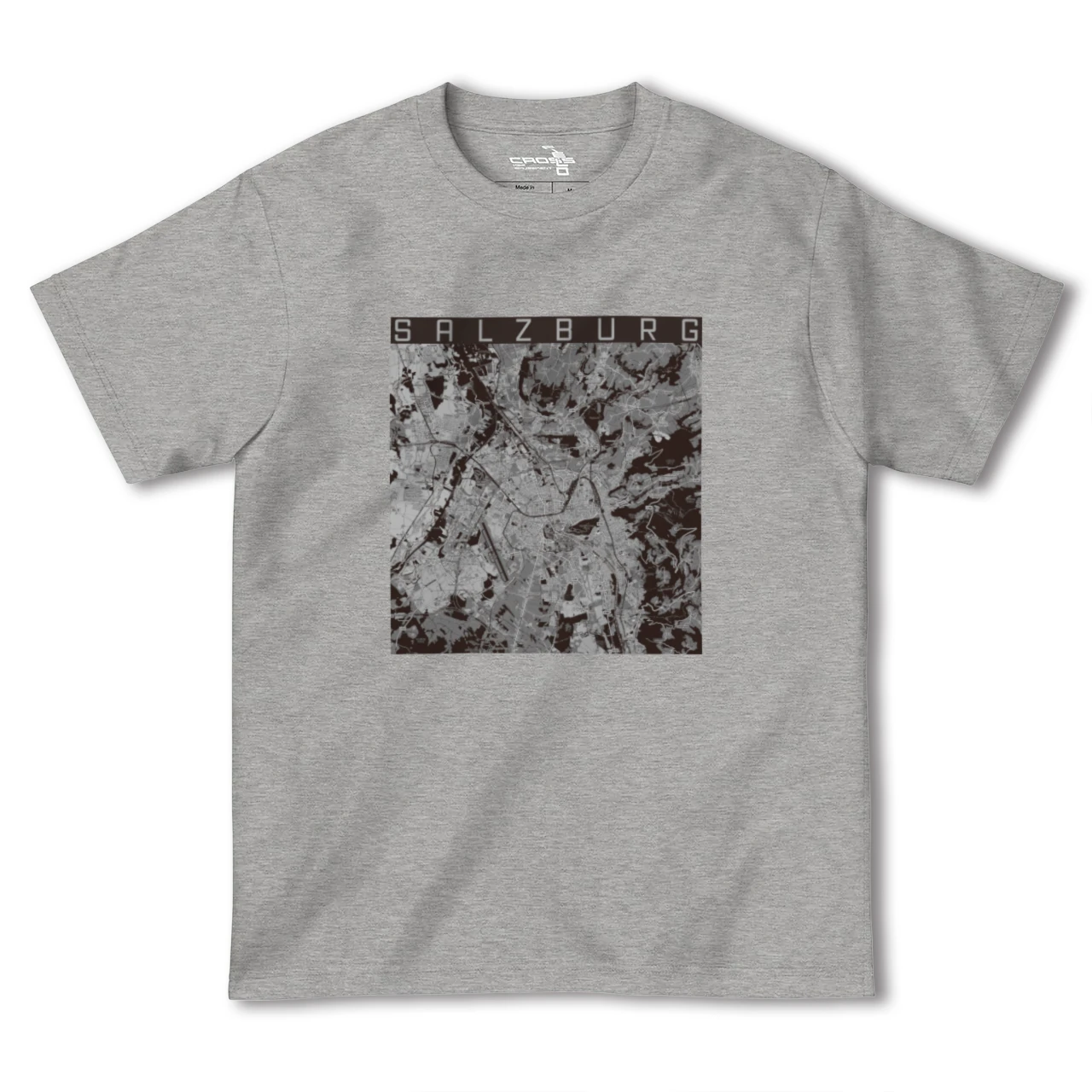 【ザルツブルク(オーストリア)】地図柄ヘビーウェイトTシャツ