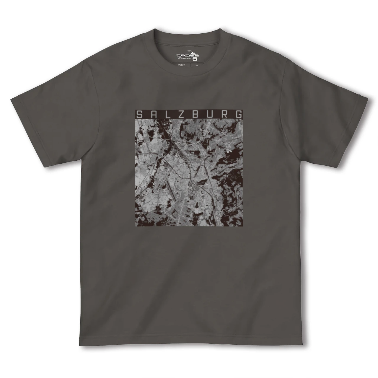 【ザルツブルク(オーストリア)】地図柄ヘビーウェイトTシャツ