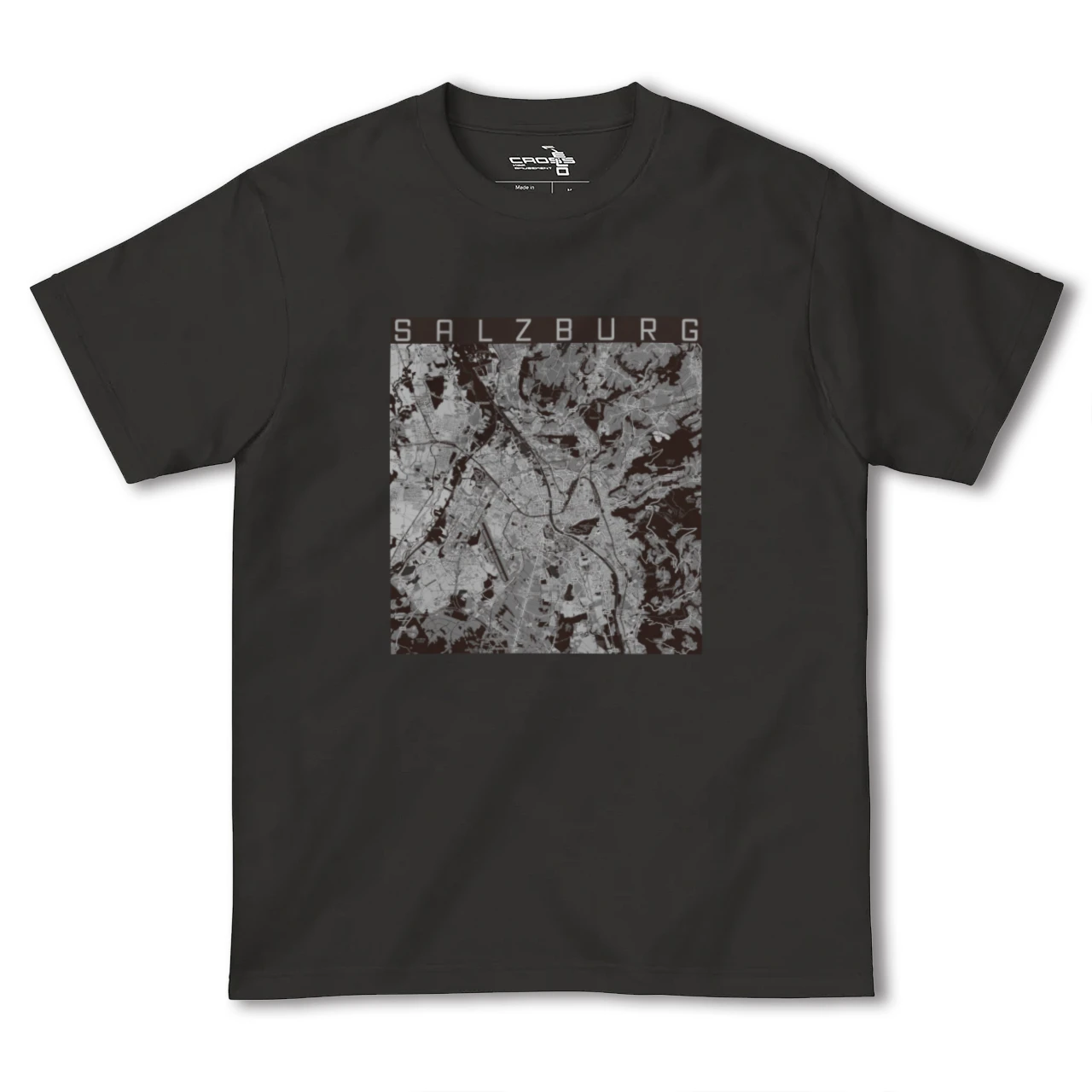 【ザルツブルク(オーストリア)】地図柄ヘビーウェイトTシャツ