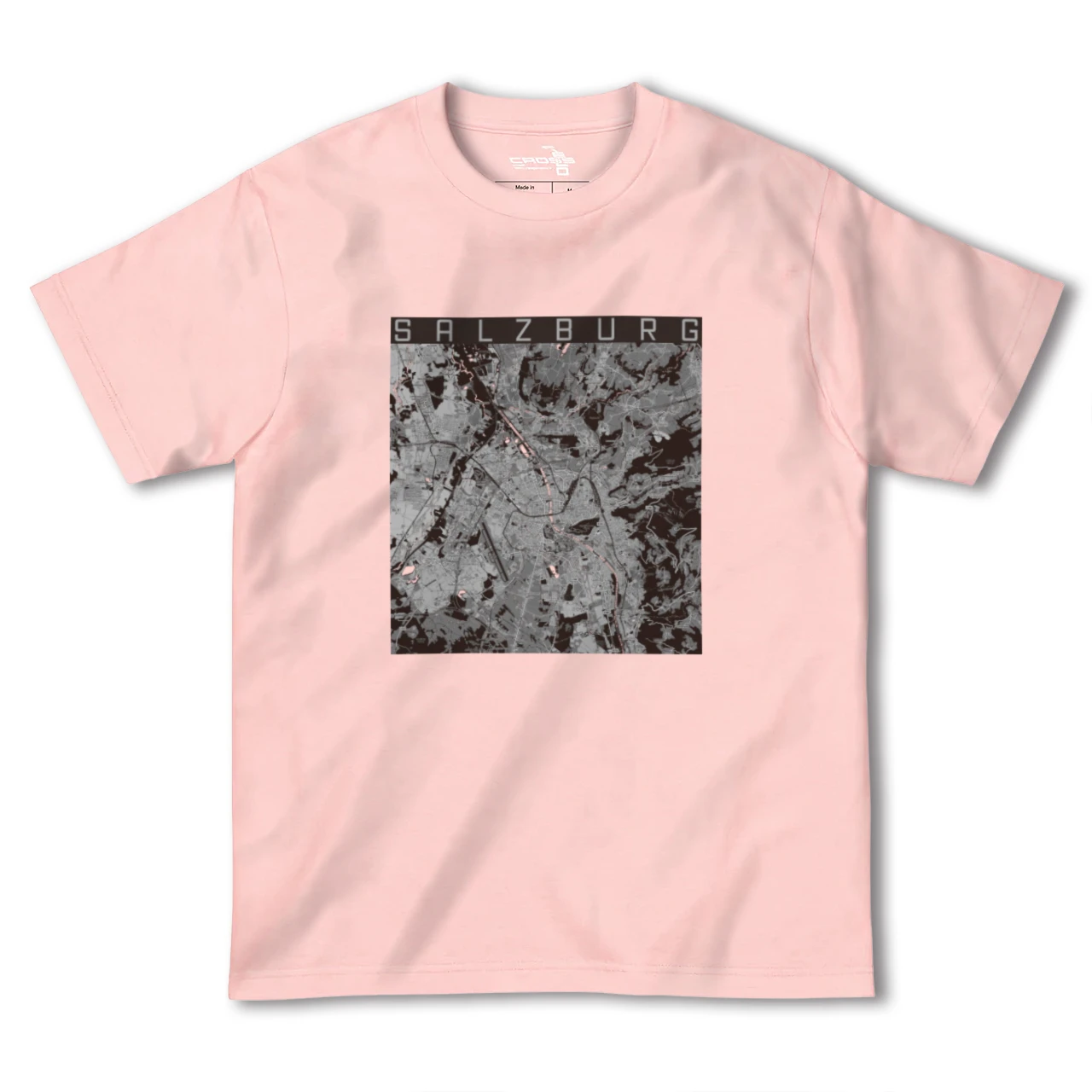 【ザルツブルク(オーストリア)】地図柄ヘビーウェイトTシャツ
