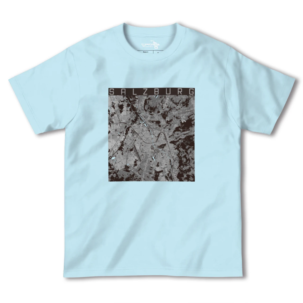 【ザルツブルク(オーストリア)】地図柄ヘビーウェイトTシャツ