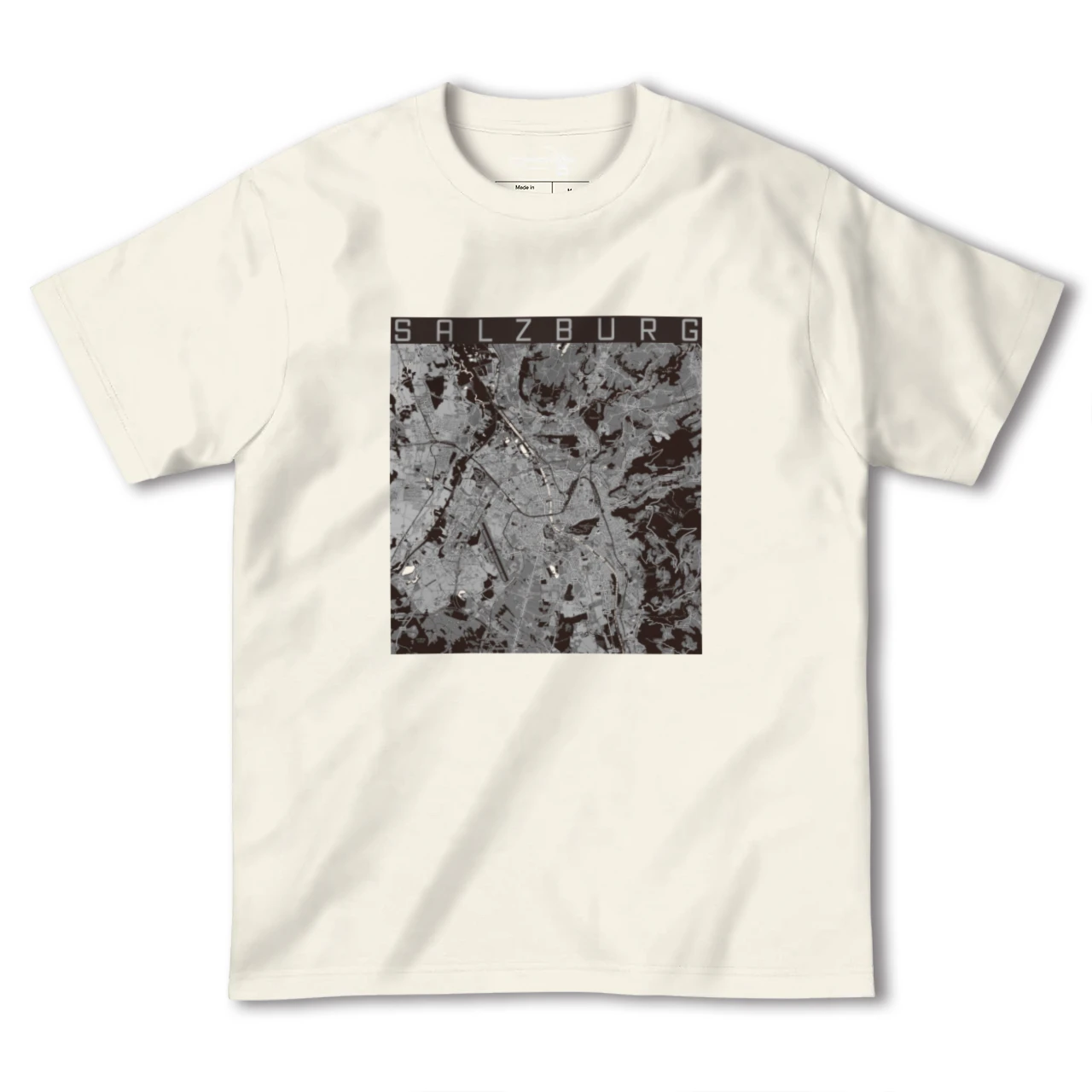 【ザルツブルク(オーストリア)】地図柄ヘビーウェイトTシャツ