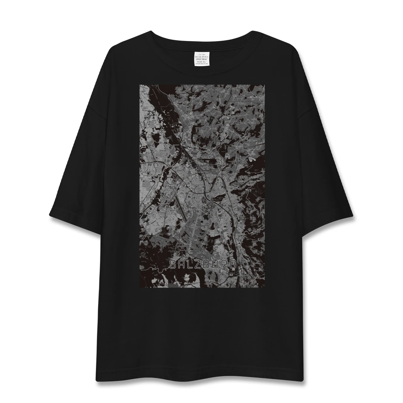 【ザルツブルク(オーストリア)】地図柄ビッグシルエットTシャツ