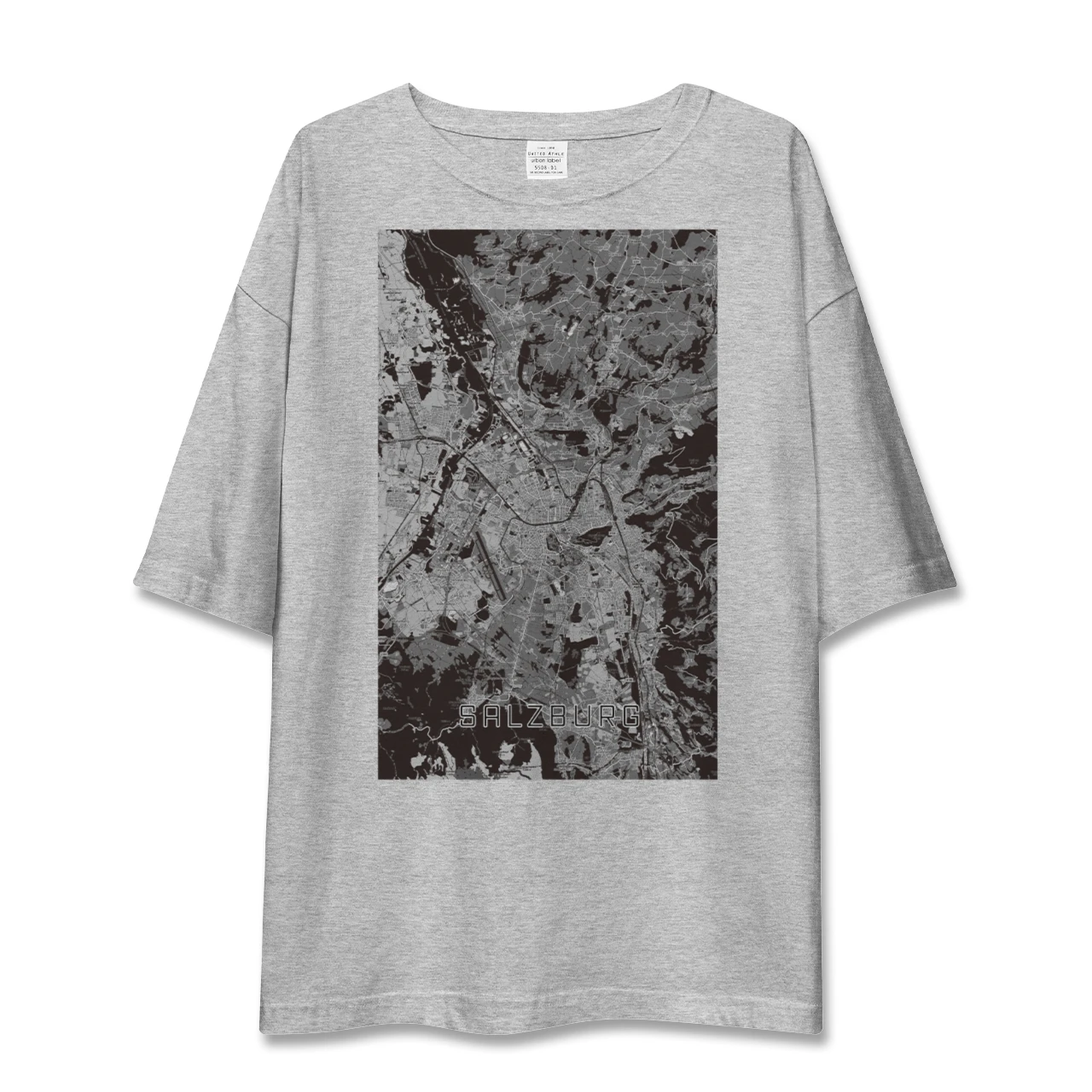 【ザルツブルク(オーストリア)】地図柄ビッグシルエットTシャツ