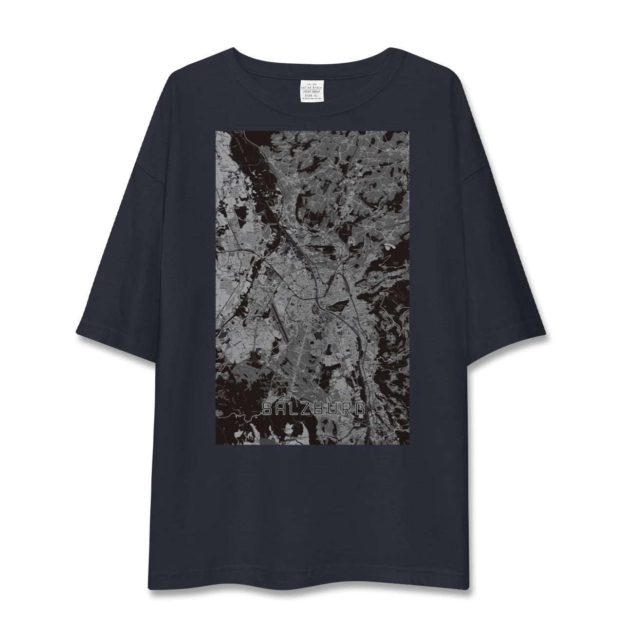 【ザルツブルク(オーストリア)】地図柄ビッグシルエットTシャツ