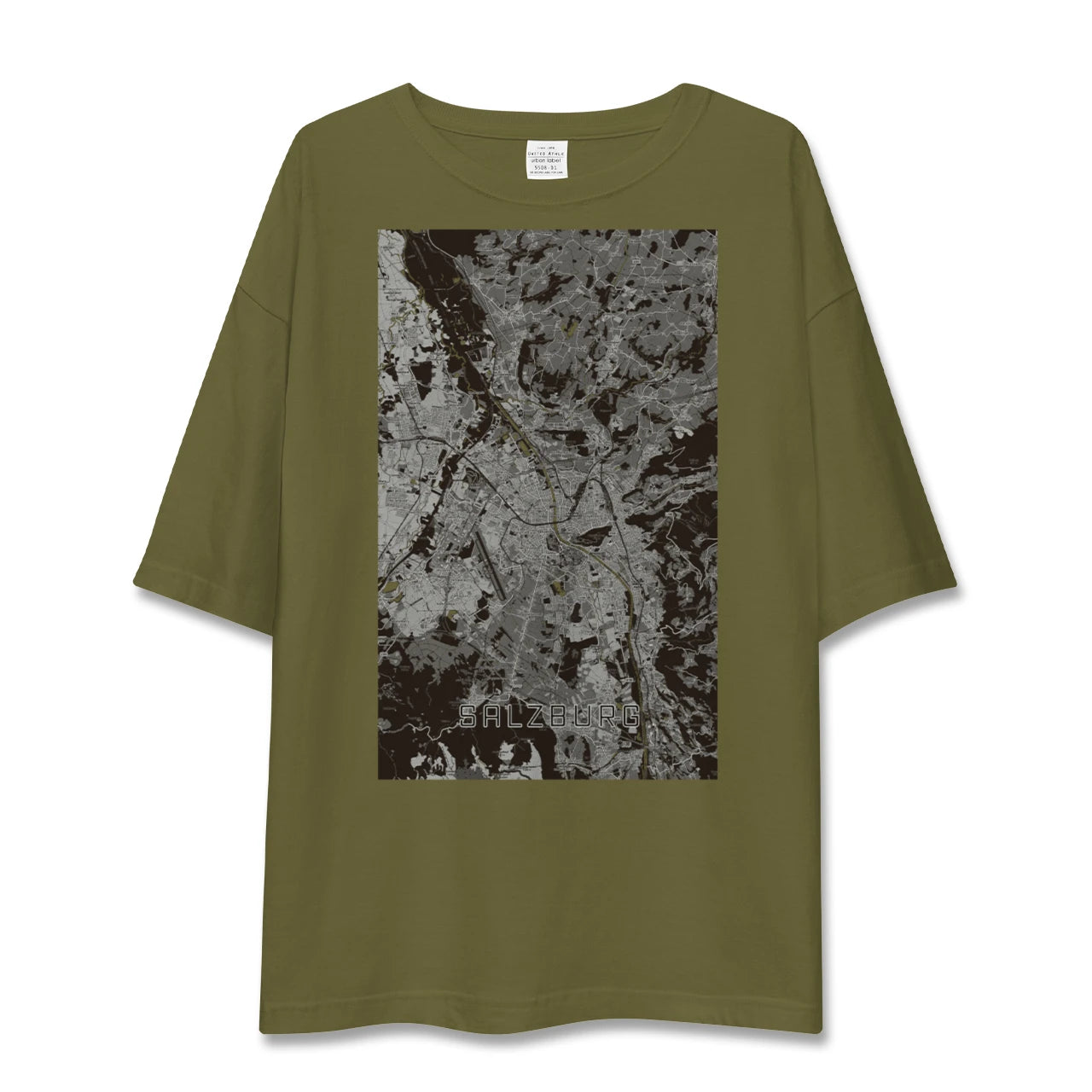 【ザルツブルク(オーストリア)】地図柄ビッグシルエットTシャツ