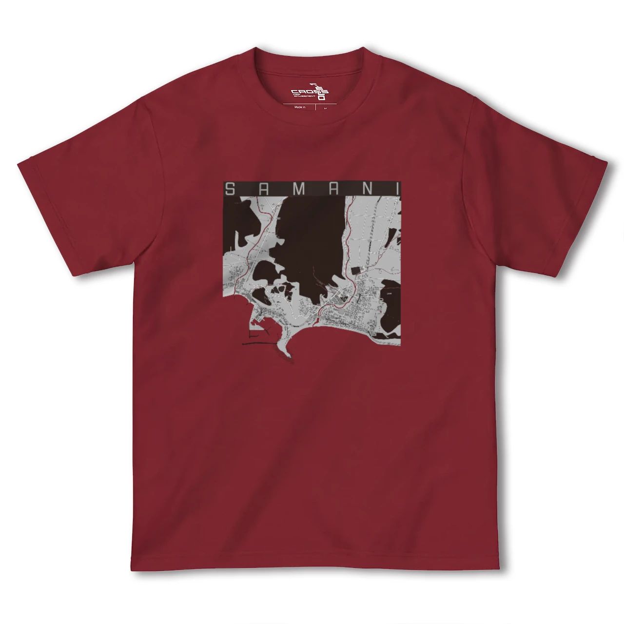 【様似(北海道)】地図柄ヘビーウェイトTシャツ