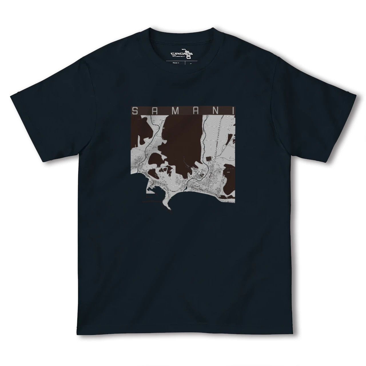 【様似(北海道)】地図柄ヘビーウェイトTシャツ