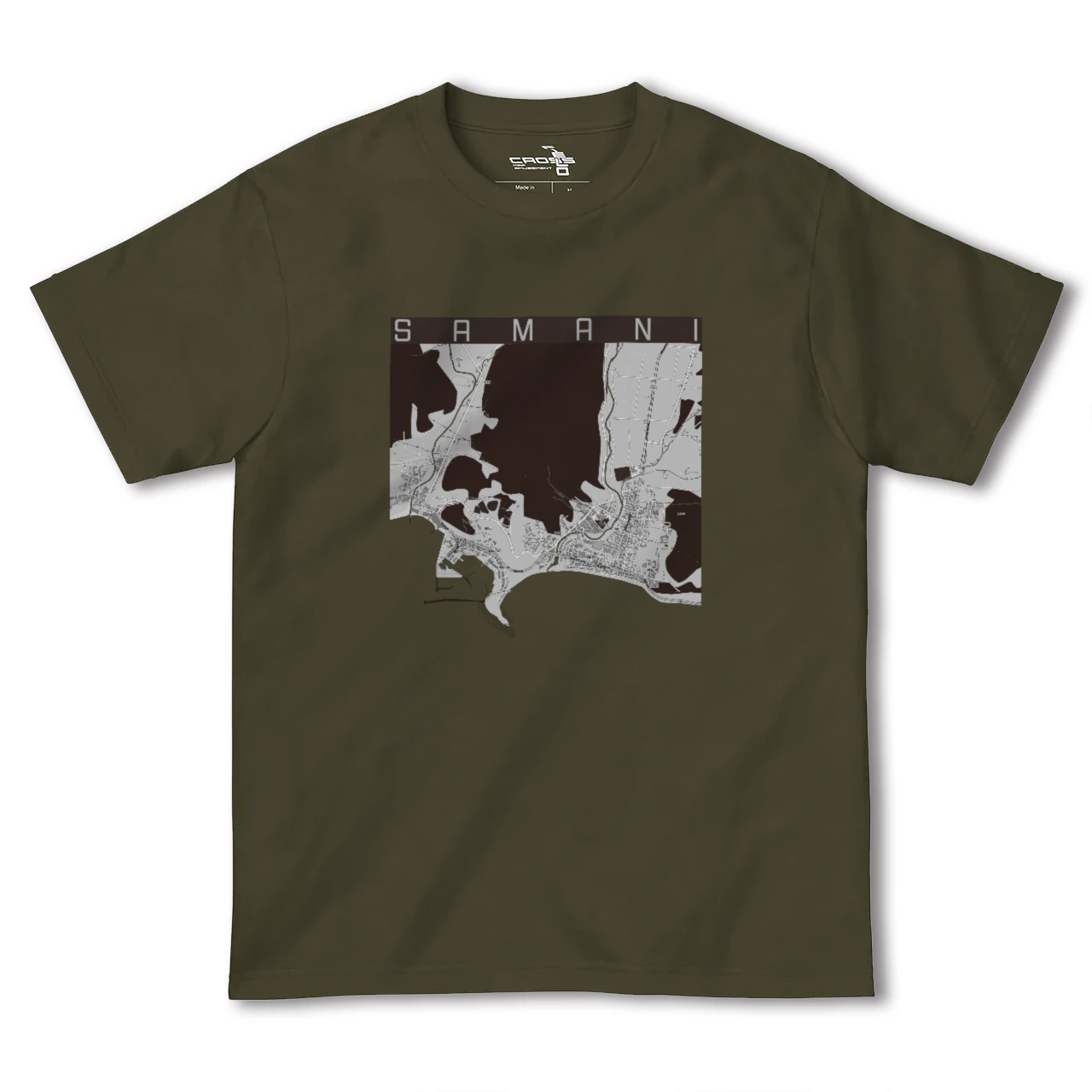 【様似(北海道)】地図柄ヘビーウェイトTシャツ
