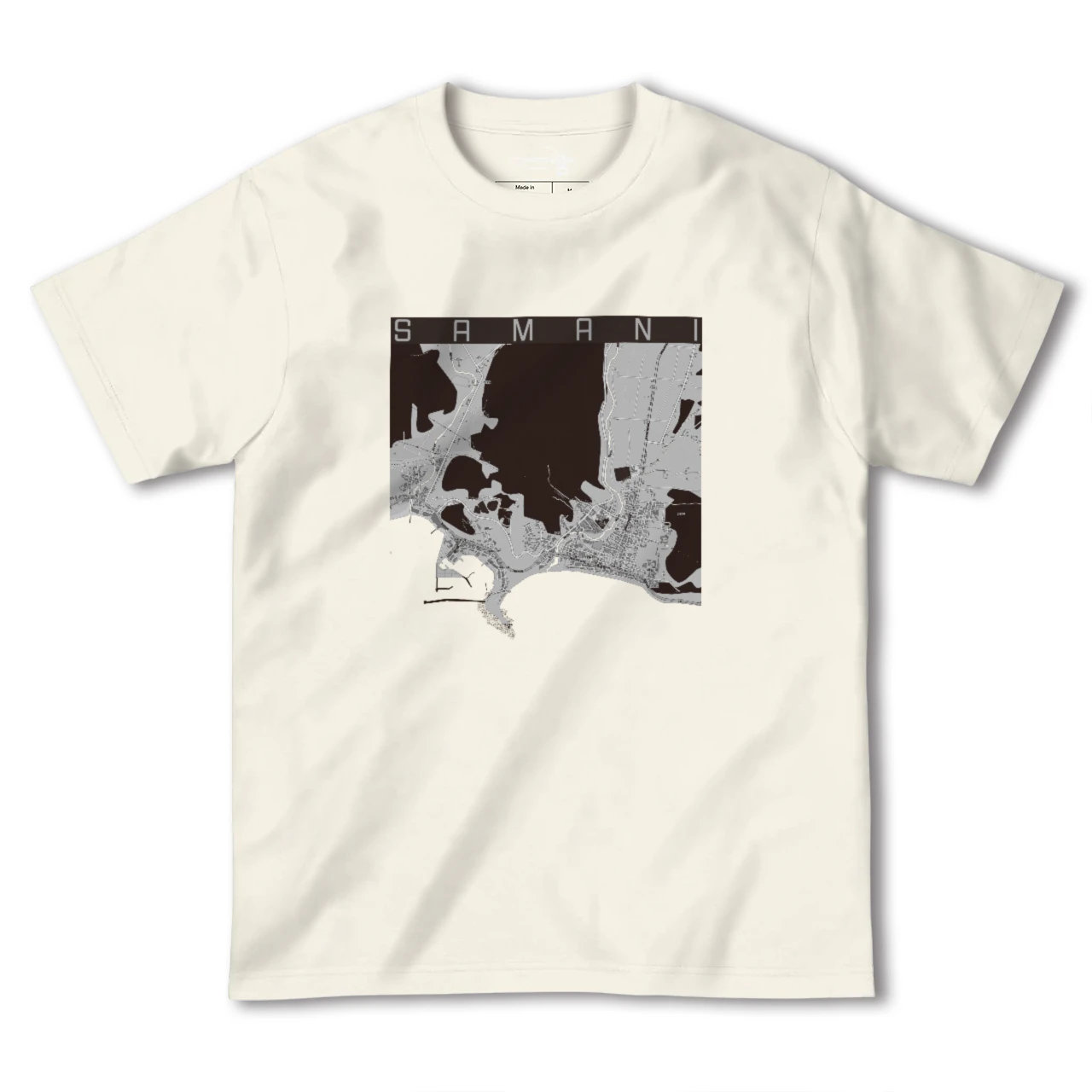 【様似(北海道)】地図柄ヘビーウェイトTシャツ