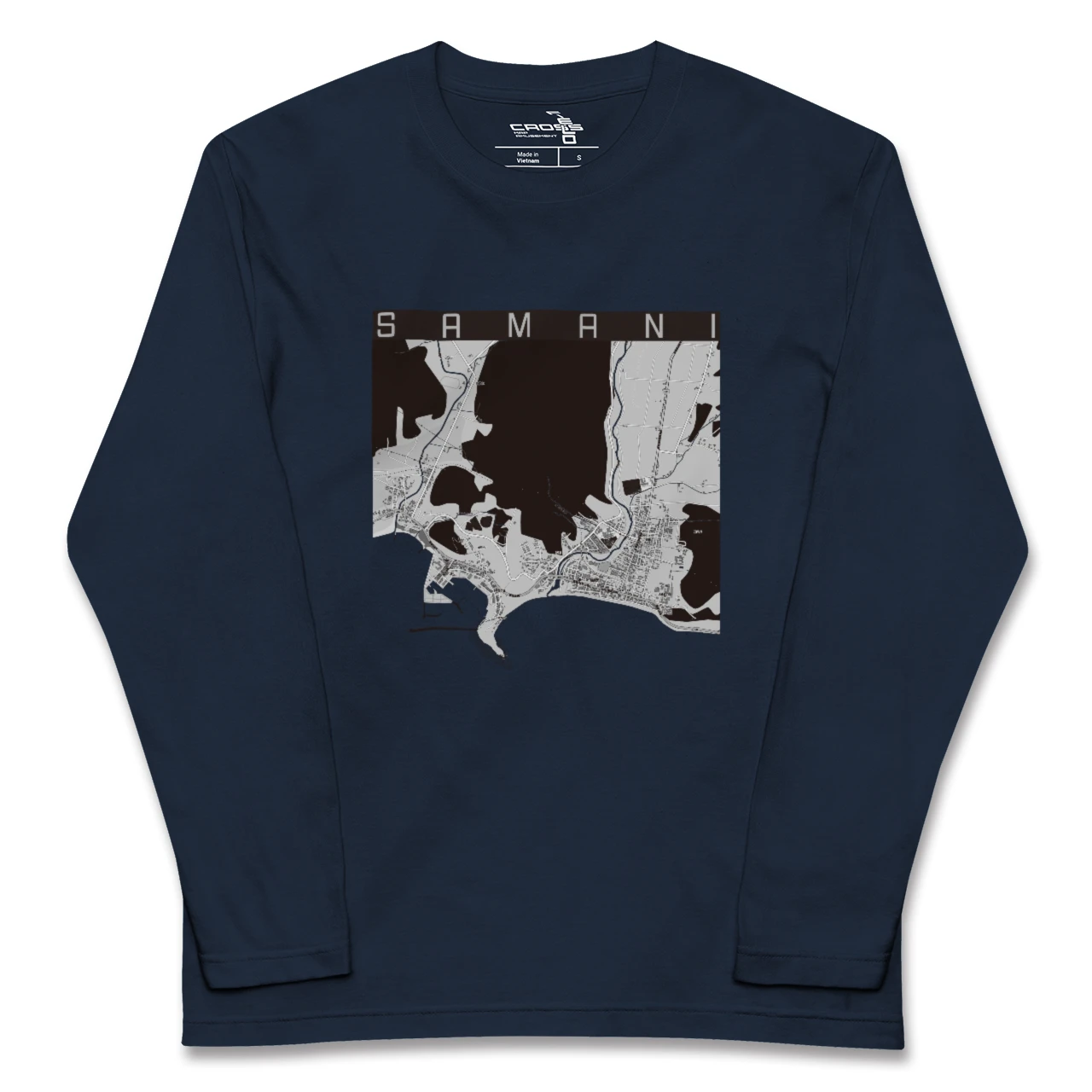 【様似(北海道)】地図柄ロングスリーブTシャツ