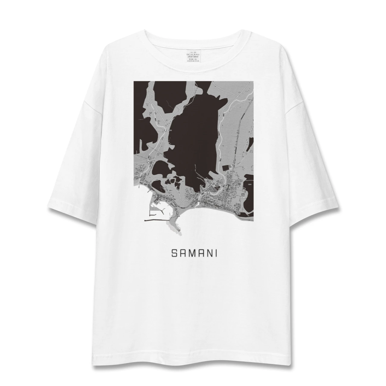 【様似(北海道)】地図柄ビッグシルエットTシャツ