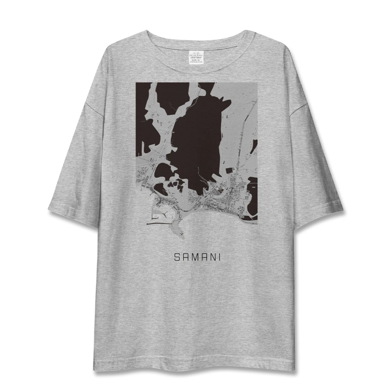 【様似(北海道)】地図柄ビッグシルエットTシャツ