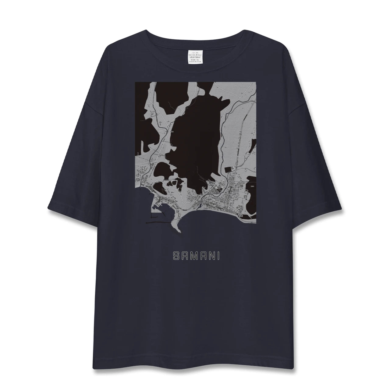 【様似(北海道)】地図柄ビッグシルエットTシャツ