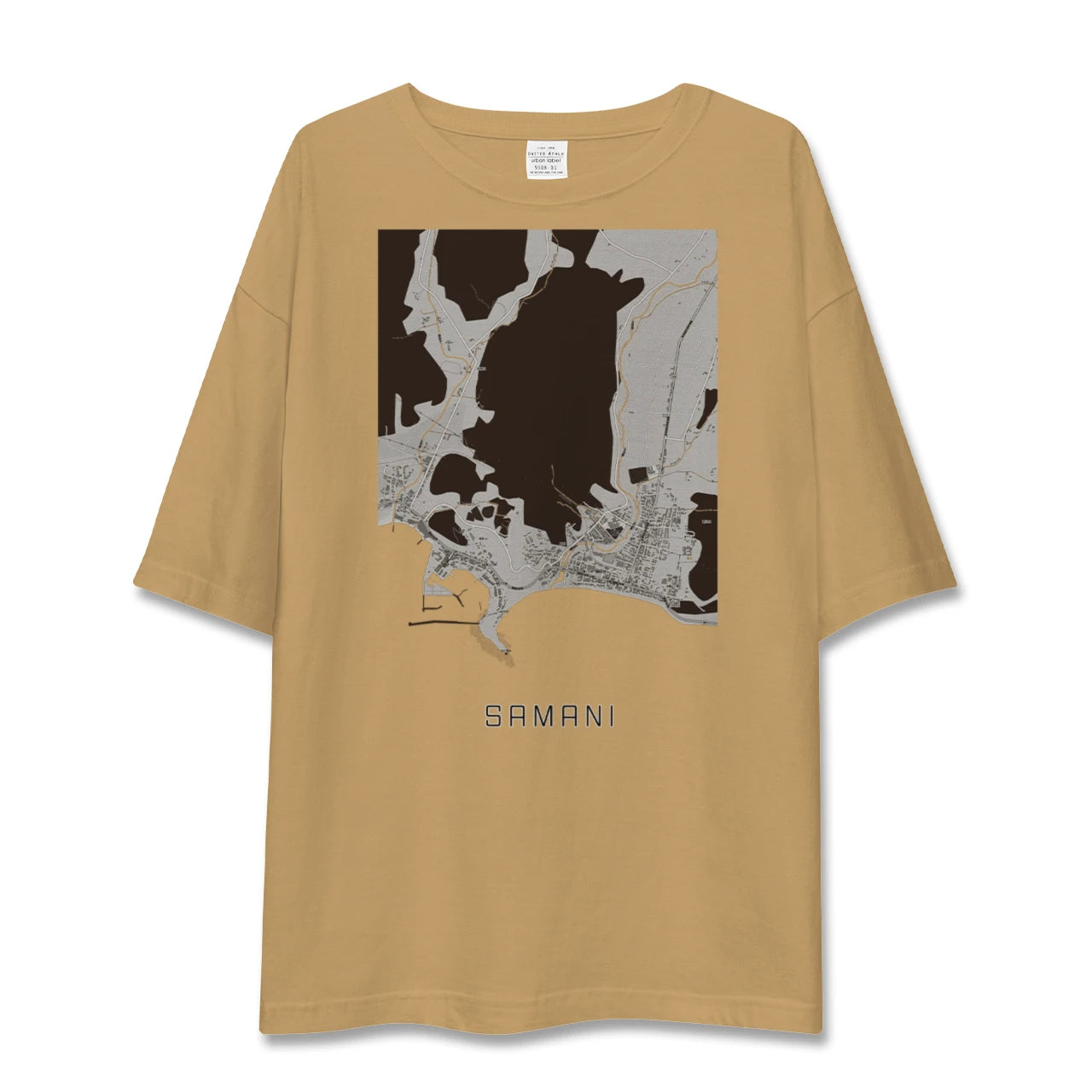 【様似(北海道)】地図柄ビッグシルエットTシャツ