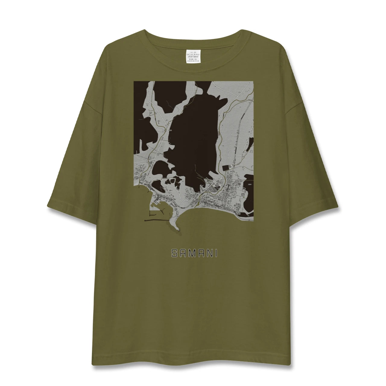 【様似(北海道)】地図柄ビッグシルエットTシャツ
