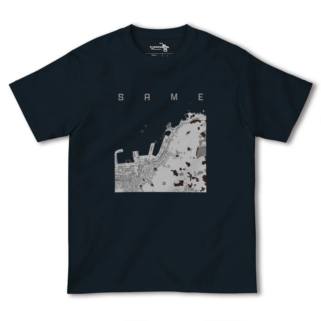 【鮫(青森県)】地図柄ヘビーウェイトTシャツ