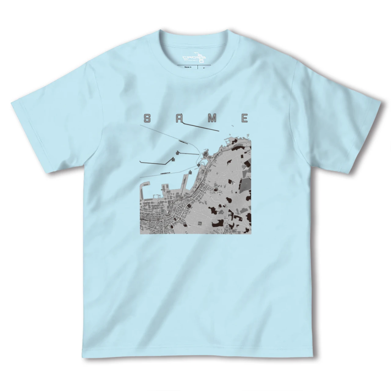 【鮫(青森県)】地図柄ヘビーウェイトTシャツ