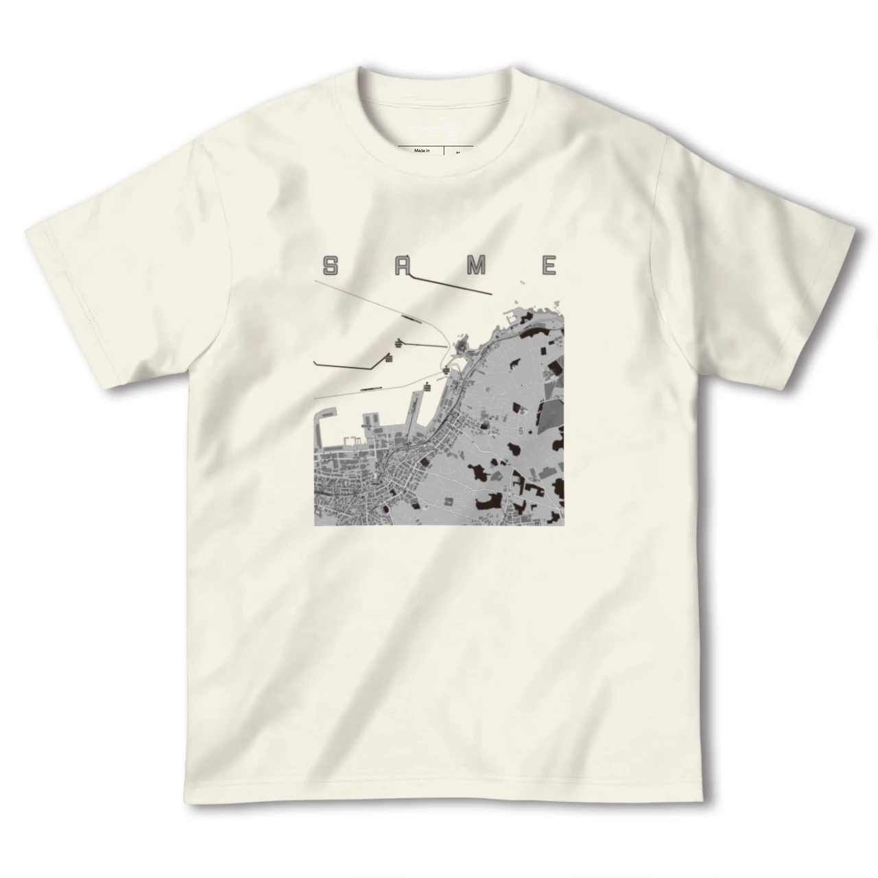 【鮫(青森県)】地図柄ヘビーウェイトTシャツ