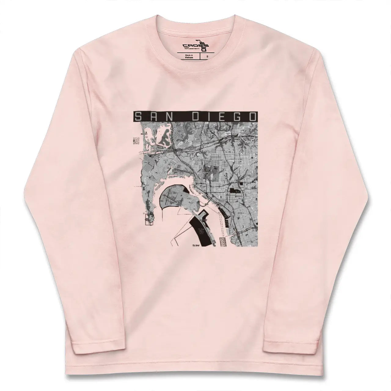 【サンディエゴ(アメリカ)】地図柄ロングスリーブTシャツ