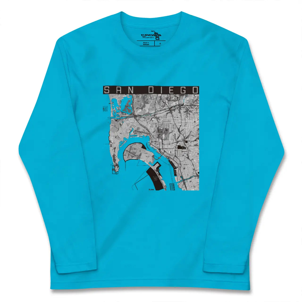 【サンディエゴ(アメリカ)】地図柄ロングスリーブTシャツ
