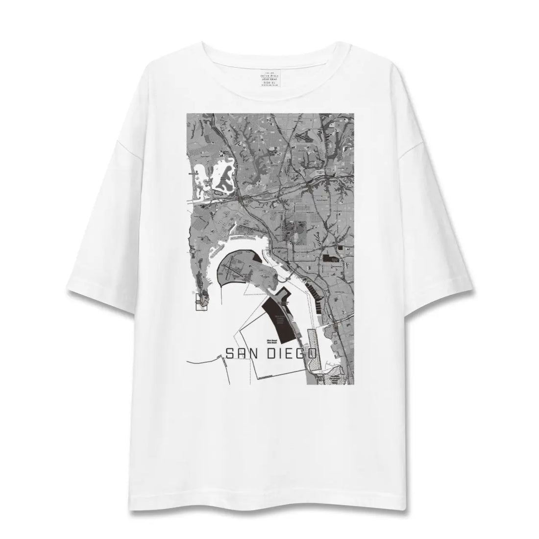 【サンディエゴ(アメリカ)】地図柄ビッグシルエットTシャツ