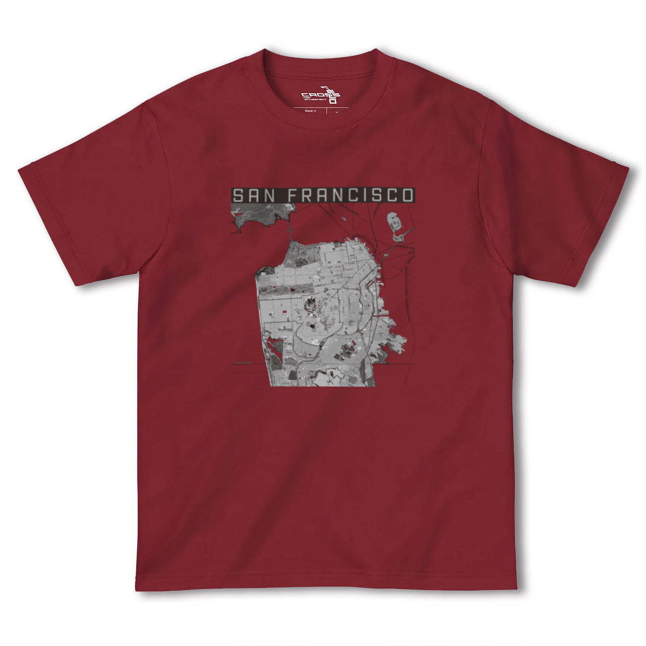 【サンフランシスコ(アメリカ)】地図柄ヘビーウェイトTシャツ