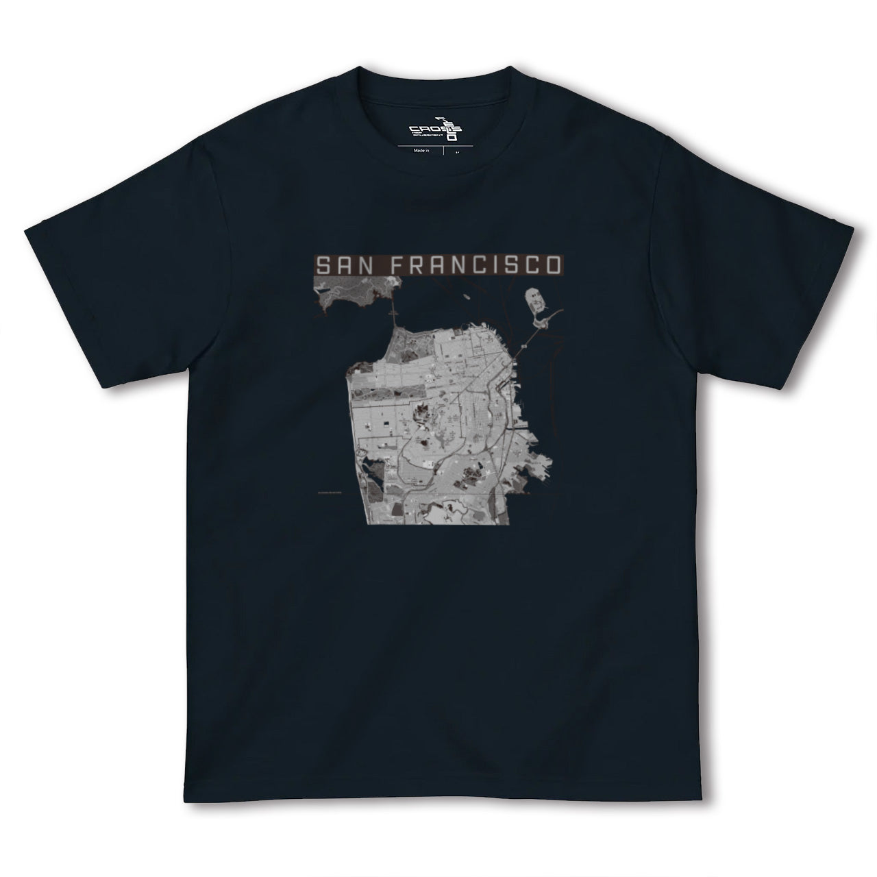 【サンフランシスコ(アメリカ)】地図柄ヘビーウェイトTシャツ