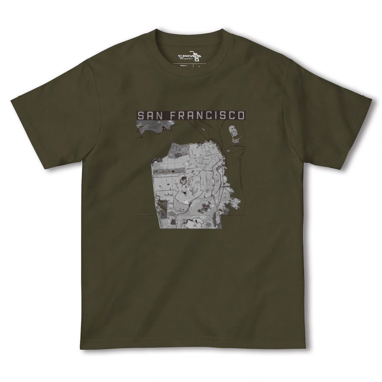 【サンフランシスコ(アメリカ)】地図柄ヘビーウェイトTシャツ