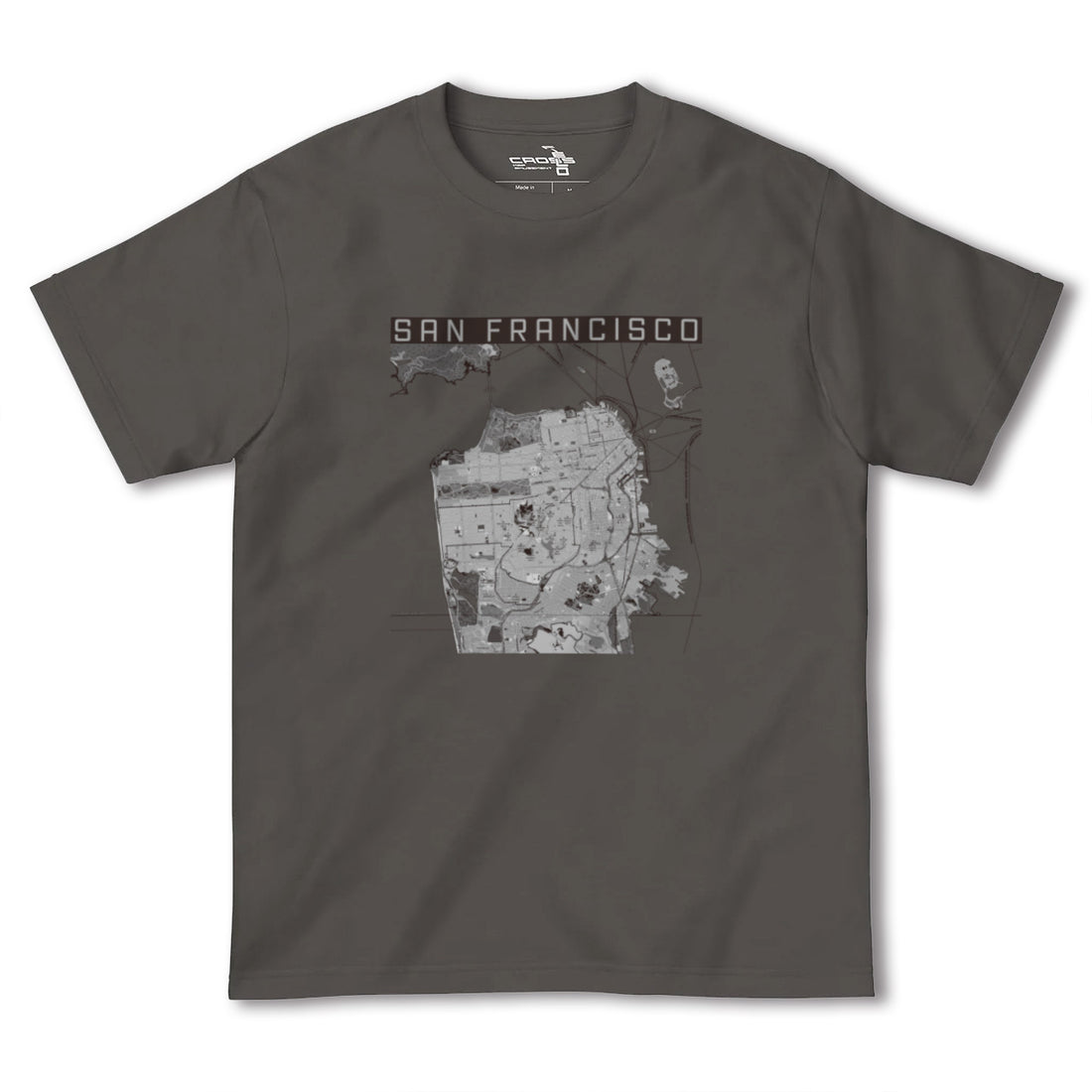 【サンフランシスコ(アメリカ)】地図柄ヘビーウェイトTシャツ