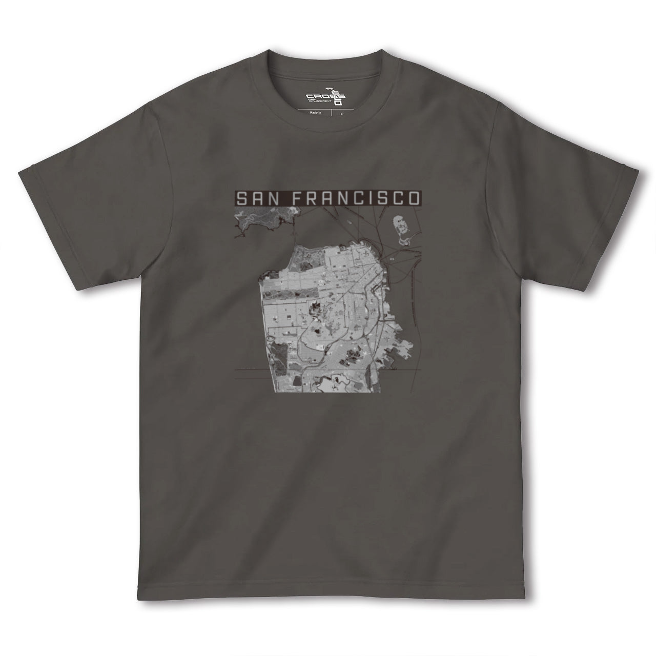 【サンフランシスコ(アメリカ)】地図柄ヘビーウェイトTシャツ