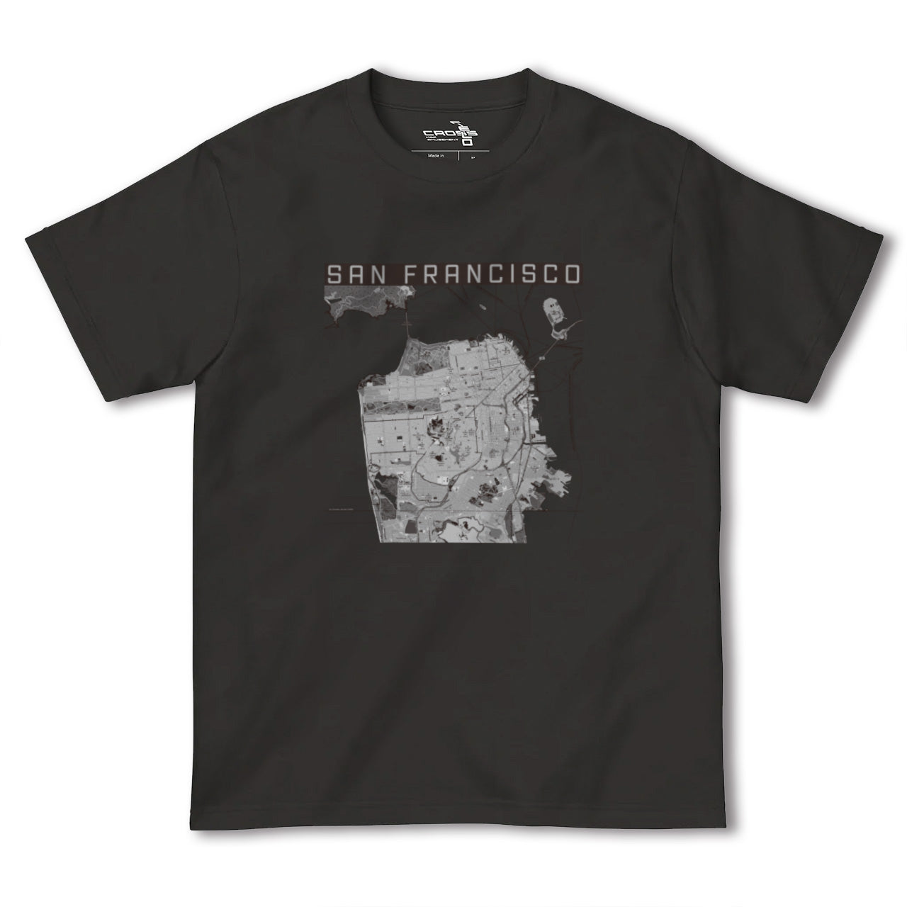 【サンフランシスコ(アメリカ)】地図柄ヘビーウェイトTシャツ