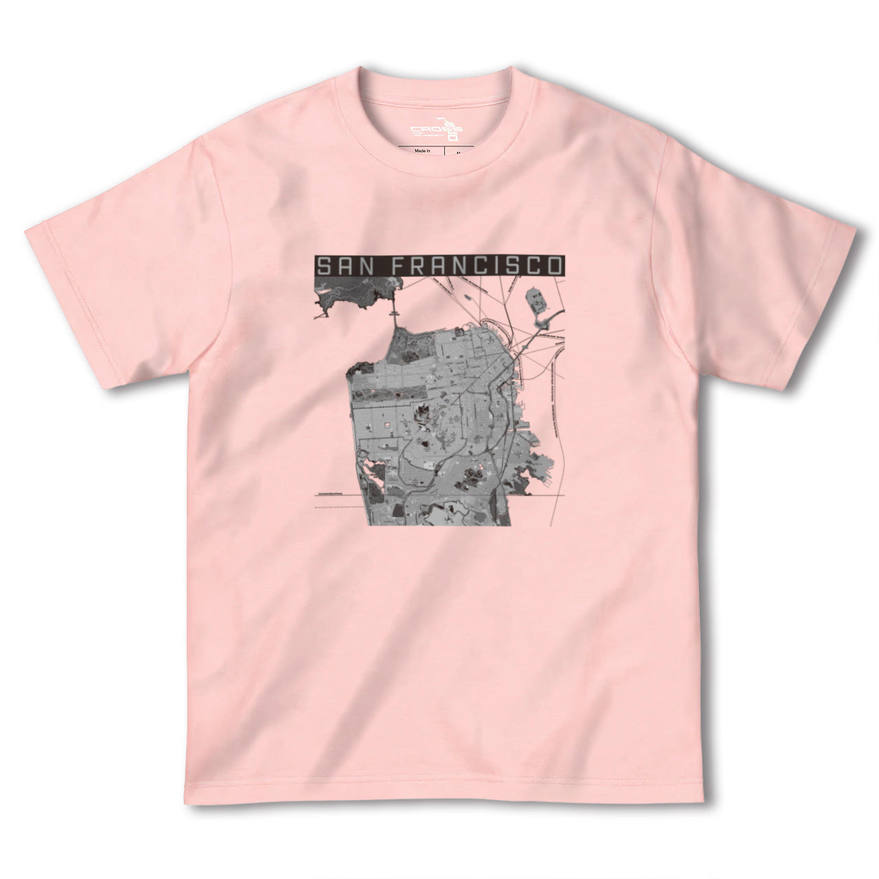 【サンフランシスコ(アメリカ)】地図柄ヘビーウェイトTシャツ
